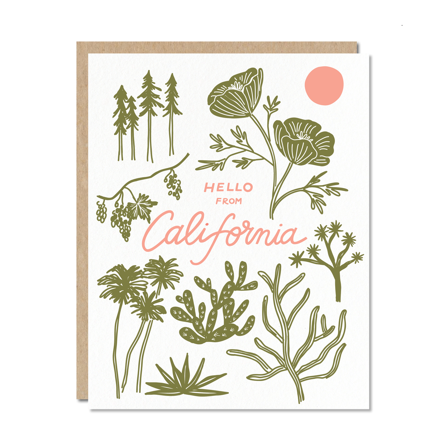 Hello from California Greeting Card