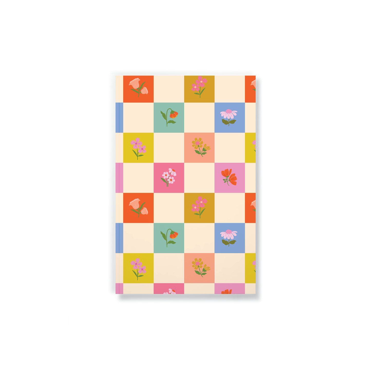 Petals and Checkers Classic Layflat Journal Notebook