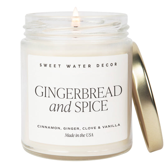 *NEW* Gingerbread and Spice 9 oz Soy Candle- Christmas Decor
