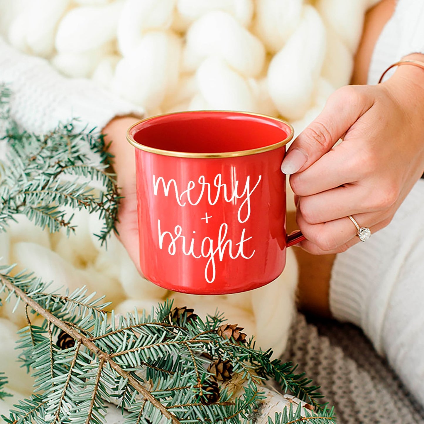 Merry and Bright Campfire Coffee Mug