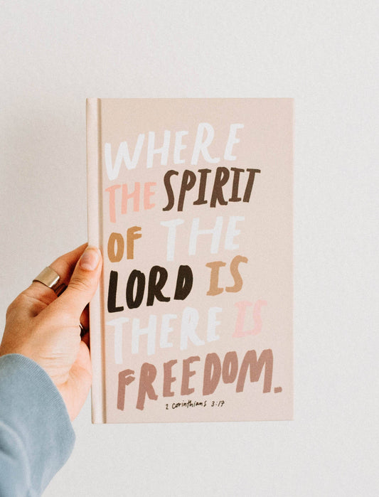 Hardcover Journal: Where the spirit of the Lord is