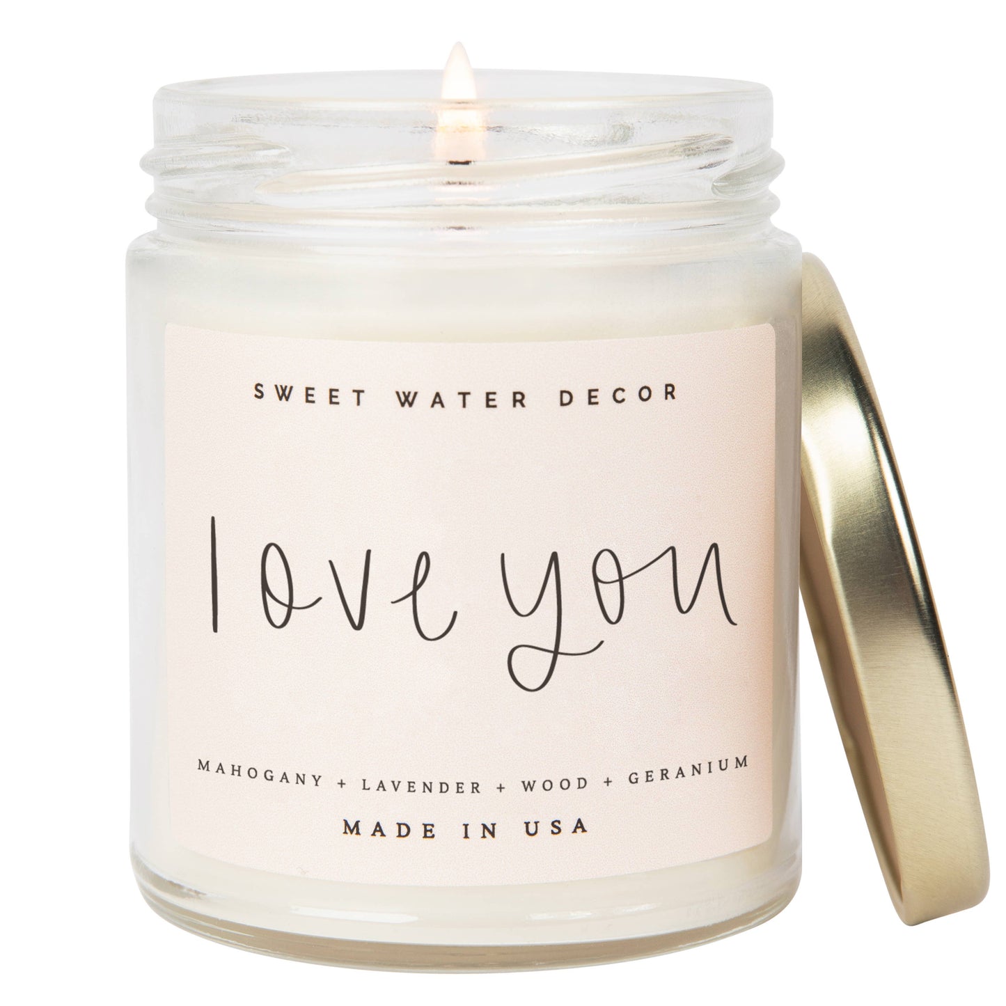 Love You 9 oz Soy Candle - Home Decor & Gifts