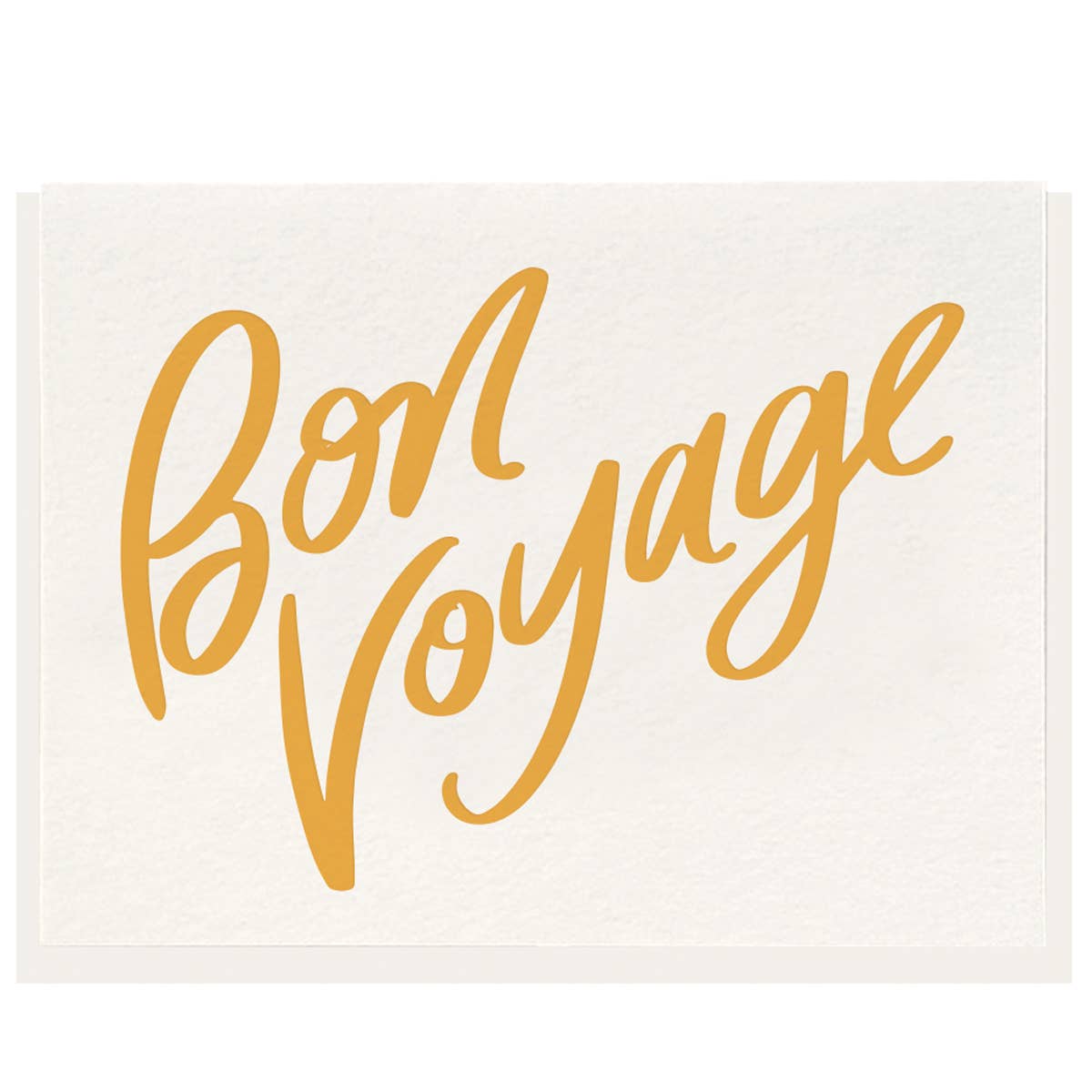 Bon Voyage - Letterpress Greeting Card