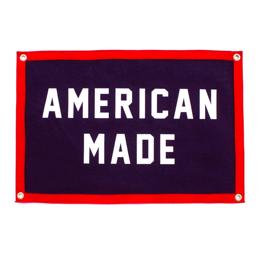POS de bandera de campamento hecho en Estados Unidos