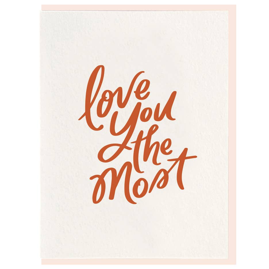 Love You Most - Tarjeta tipográfica POS