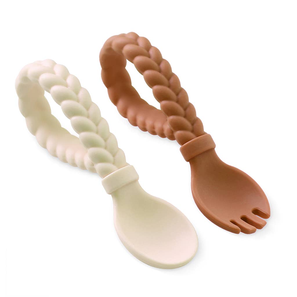 Buttercream + Toffee Sweetie Spoons™ Spoon + Fork Set