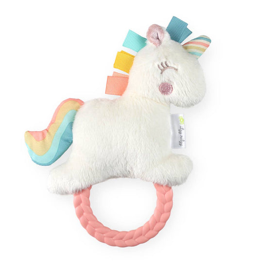 Unicorn Ritzy Rattle Pal™ Plush Rattle Pal with Teether POS