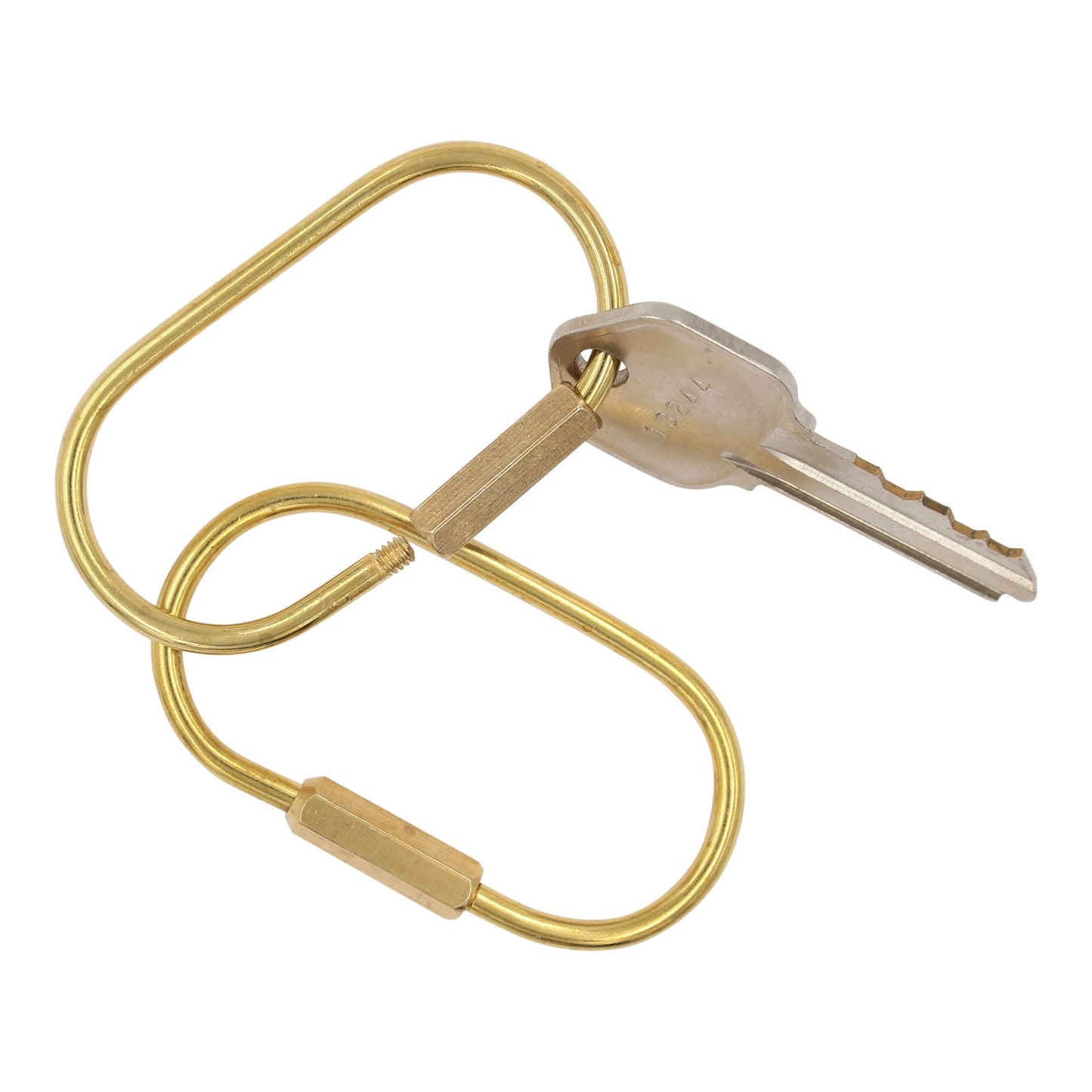 Brass Oval Keyring With Screw Closure