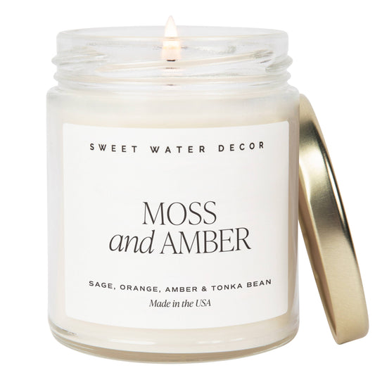 Moss and Amber 9 oz Soy Candle