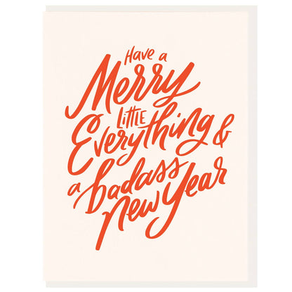 Merry Little Everything  - Letterpress Holiday Greeting Card