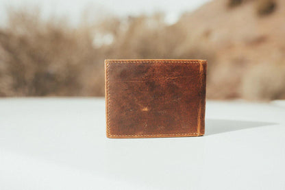 Bifold Leather Wallet Antique Brown