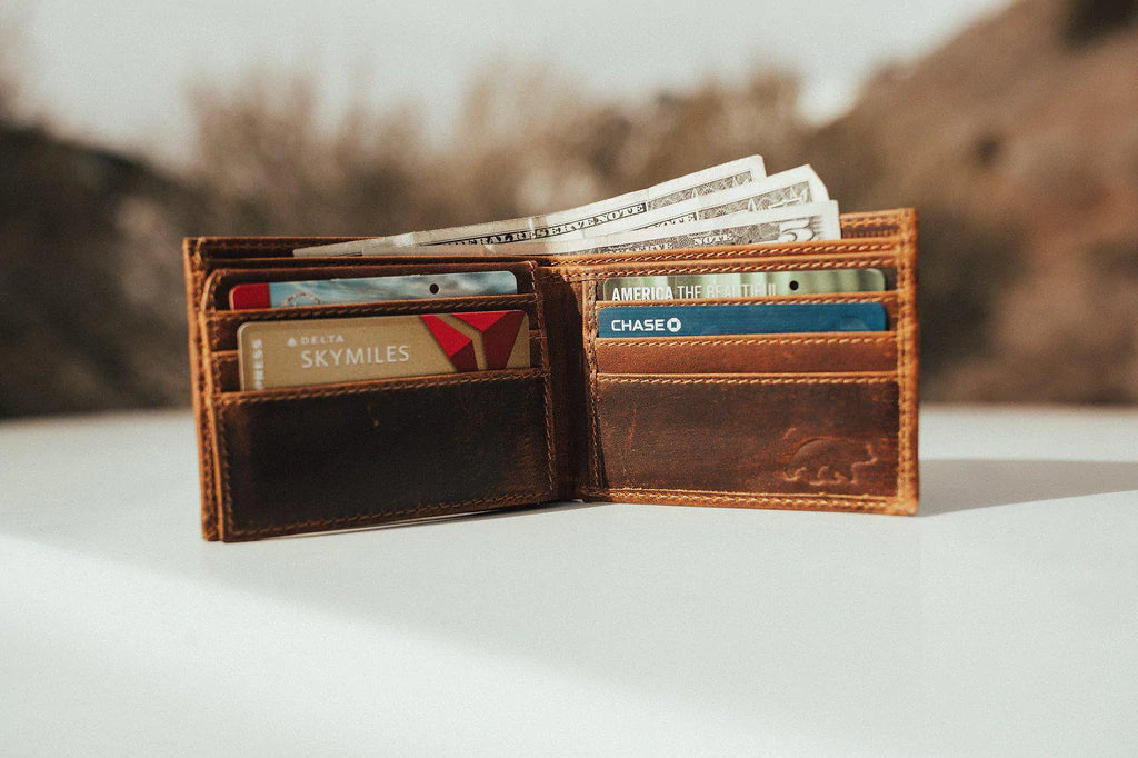 Bifold Leather Wallet Antique Brown